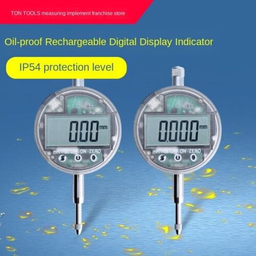 Rechargeable Oil-proof High-precision 0.001 Electronic Dial Indicator Micrometer for Common Rail Travel Measuring Repair Tool