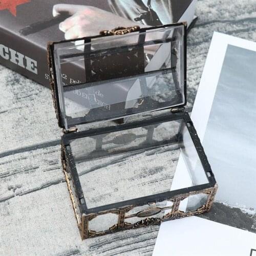 Plastic Transparent Pirate Treasure Chest Crystal Gem Treasure Storage Box Scene Decoration Props