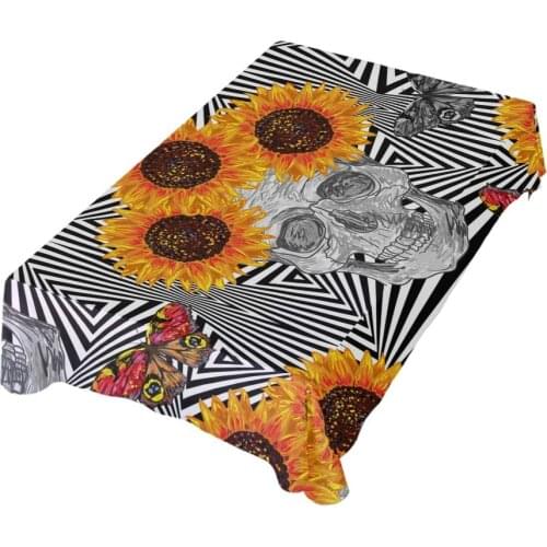 Sunflowers Skull Rectangle Tablecover