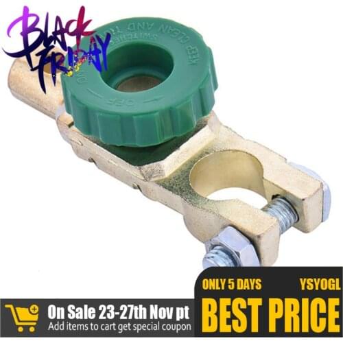 Battery Master Disconnect Switch Battery Terminal Link Switch Isolator with Green Knob 12V or 24V Car Truck Boat Vehicles