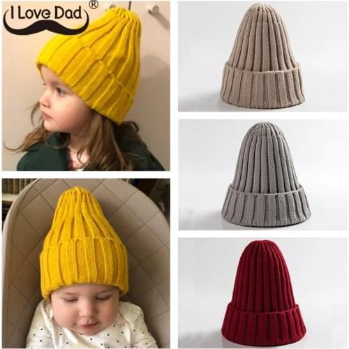 Knitted Kids Beanie Cap Infant Newborn Baby Boy Girl Hat Warm Children Baby Autumn Winter Girls Hat For Kids Toddler Bonnet Cap