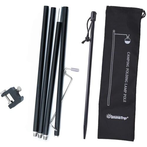 ShineTrip Outdoor Tent Camping Light Rack Folding Aluminum Alloy Light Lamp Stand Detachable Lamp Pole Light Hanging Rack