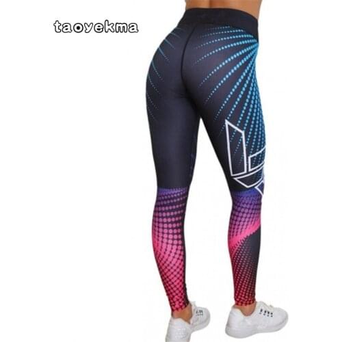 3D Printing Yoga Pants Women Fitness Leggings Workout Sports Running Leggings Sexy Push Up Gym Wear Elastic Slim Pants C01