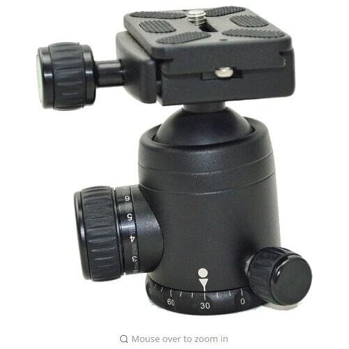 Camera Tripod Ball Head with Quick Release Plate 1/4" Screw for DSLR Camera Tripod Monopod