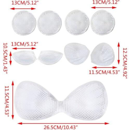 Honeycomb Silicone Bikini Bra Inserts Perforated Push Up Breast Enhancer Pads 62KE