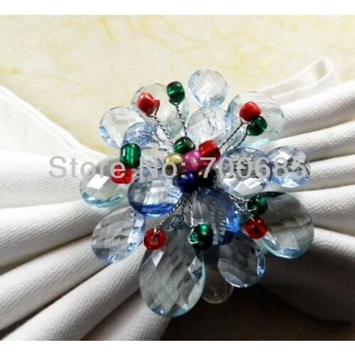 Beaded wedding napkin ring, napkin holder, decoration napkin ring holiday decoration napkin ring
