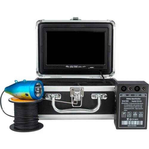 WF01Plus Underwater Fishing Camera 9" Inch 15M 30M 50M 1200TVL Fishfinder 12pcs White LEDs with DVR For Ice/Sea fishing