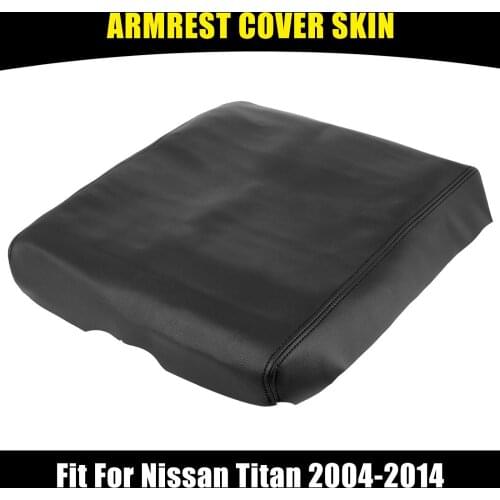 X Autohaux Center Console Cover for Nissan Titan 2004-2014 Armrest Cover Pad Replacement Microfiber Leather Waterproof