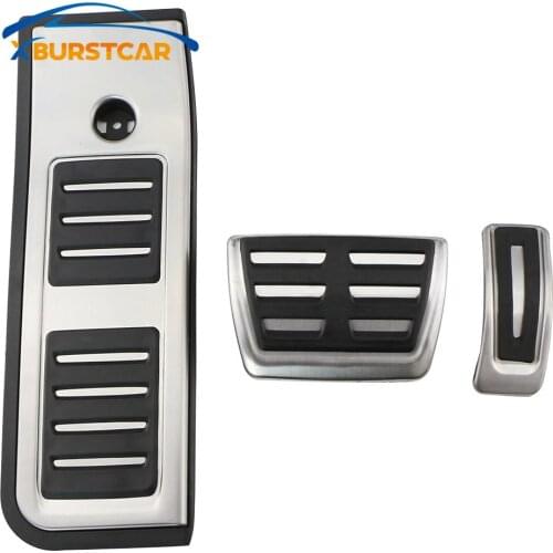 Xburstcar Car Pedals Gas Brake Pedal Foot Rest Pedal Protection Cover for Audi A6 C8 2018 - 2021 A7 2021 LHD Accessories