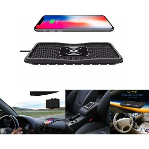 10W QI Fast wireless charge car charging pad phone charge staion for iphone X XS XR XS MAX Samsung galaxy Note 9 8 S10 S110E Plu
