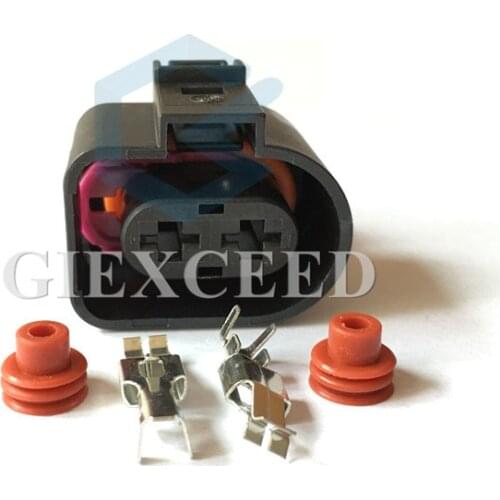 2 Sets 2 Pin 1JO 973 752 / 1J0973752 Automotive Fuel Injection Connector Fan Socket For VW Toyota Honda Hyundai Elantra