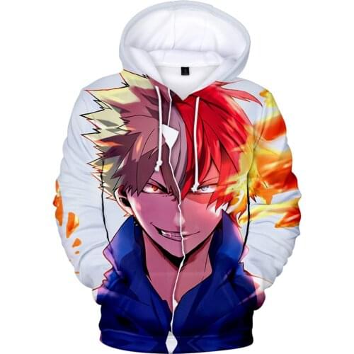 2021 Autumn Winter Sweatshirts Shoto Todoroki 3D Digital Printing Hoodies Men/Women Fashion Streetwear Hoodie Casual Pullover