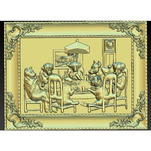 3D model relief for cnc or 3D printers in STL file format Dog dinner
