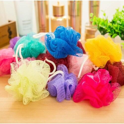 5Pcs Bath Shower Wash Body Exfoliate Puff Sponge Mesh Net Ball E5R1