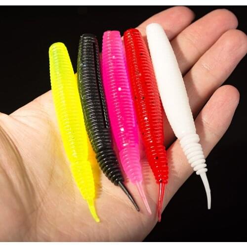5pcs Soft Fishing Lure Silicone Bait 100mm 6.5g Swimbait Worm soft lure fishing accessories Artificial Bait Fishing Tackle