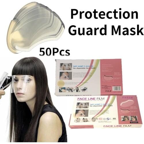 50Pcs Disposable Face Protection Guard Mask For Professional Salon Hairdressing Bangs Trimming Mask Makeup Shower Mask Face Mask