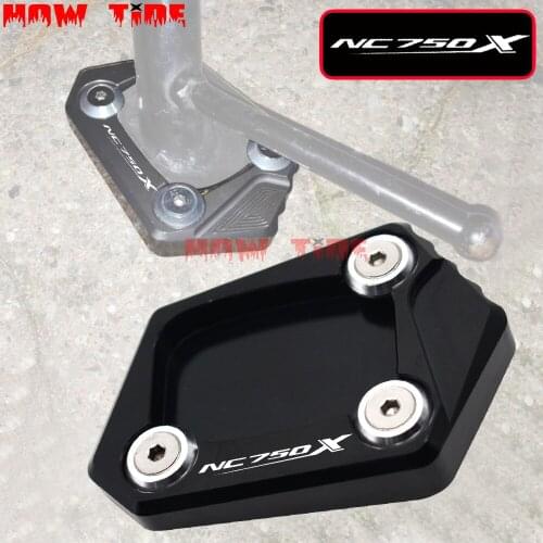 CNC Billet Aluminum Kickstand Foot Plate Side Stand Extension Pad Enlarge Extension For HONDA NC 750 X NC750X NC 750X 2012-2013