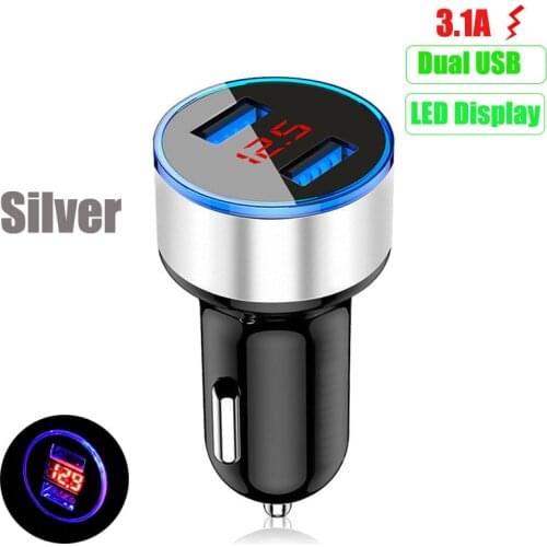 3.1A Dual USB Car Charger LED Display For Mitsubishi GT-PHEV XR-PHEV Delica Xpander L200 Mirage Samurai EX FORTIS