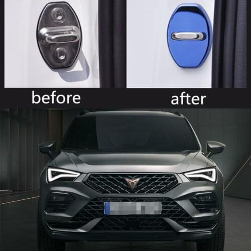 Car Door Lock Buckle cover Latch Stop Anti Rust Door Lock cover Protect Buckle Cover for SEAT CUPRA ATECA FR 2016-2021