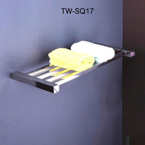 Free Shipping Single Layer Electrical Heated Towel Rack Wall Mounted Towel Shelf Stainless Steel Towel Dryer Rail TW-SQ17