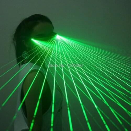 Free shipping LED Green Glasses Laser Man Show Glasses For Nightclub Performers Party Dancing Glowing Sunglasses