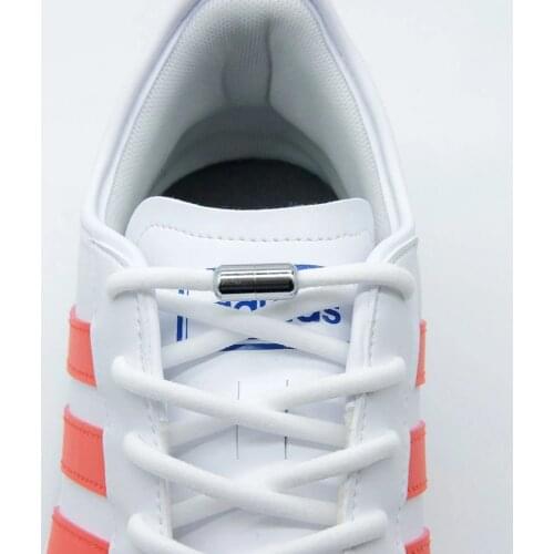 Off white No tie elasticity Shoelaces Round Shoe Laces For Kids and Adult Sneakers Shoelace Quick Lazy Laces Shoestrings