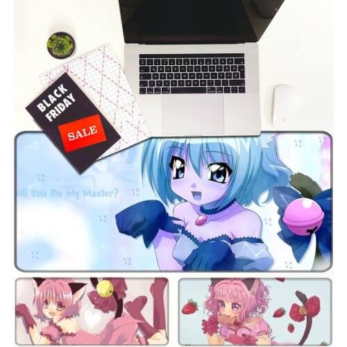 Anime Tokyo Mew Mew Large Mouse pad PC Computer mat Large Mouse Pad Anti-slip Natural Rubber with Locking Edge Gaming Mouse Mat