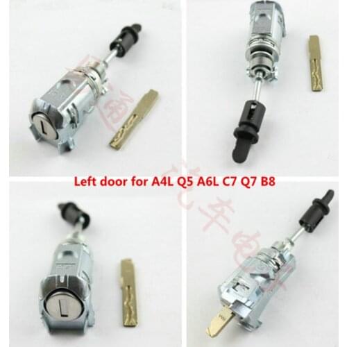 Left Door Lock Cylinder Auto Door Lock Cylinder For AUDI A4L A6 Q5 A6L C7 Q7 B8 ignition lock Centrol Lock