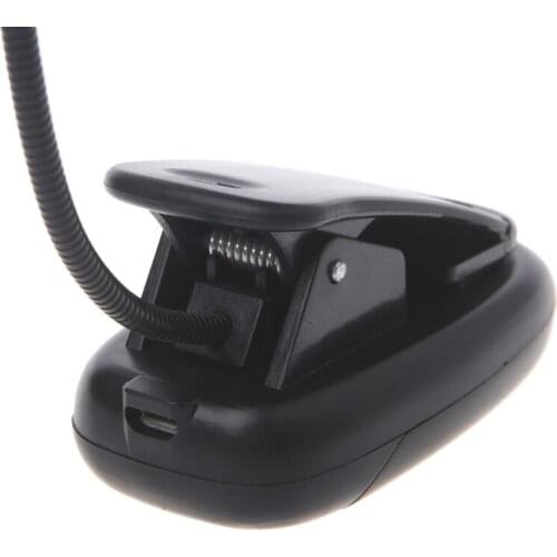 Flexible Arm Dimmable 7 LED USB Table Lamp Clip-on Bed Reading Table Light
