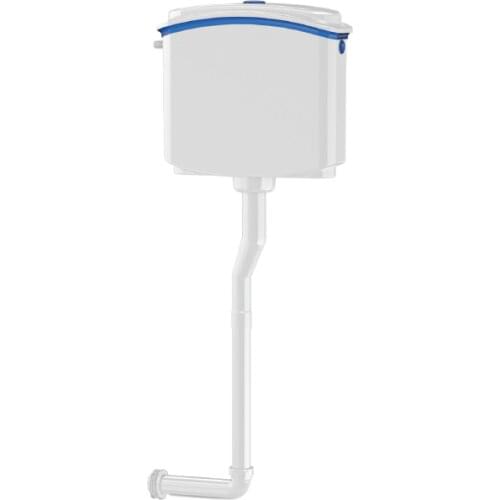 EASY PUSH MODEL FLUSH TANK WITH PIPES (PUSH MECHANISM) 9 LT WATER STORAGE TANK, PUSH MODEL WITH PIPES 75 CM