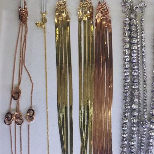 18K pure real solid yellow rose gold cheap rope snake chain bracelets women