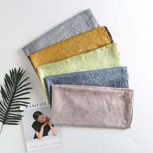Newest Women Cotton Gradient Dot Print Silver Foil Scarf Shawls Fashion Spot Luxury Wraps Headband Scarves Hijab 7 Color 2019
