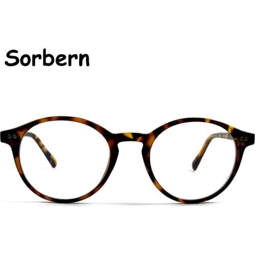 TR90 Computer Glasses Women Decorative Glasses Transparent Retro Round Blue Light Blocking Eyeglass Frames For Men Ultralight