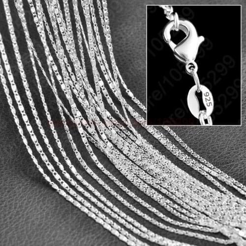 Wholesale 10PCS/Lot 16-30 Inches S Chains 925 Sterling Silver Jewelry Clavicle Necklace Chains With Lobster Clasps