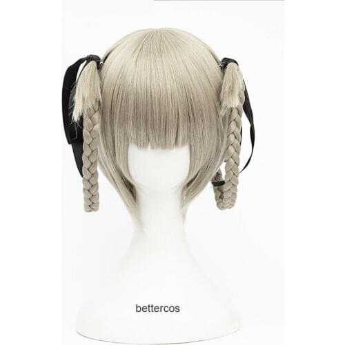 Anime Kakegurui Compulsive Gambler Momobami Kirari Cosplay Wig Heat Resistant Synthetic Hair Wigs + Wig Cap