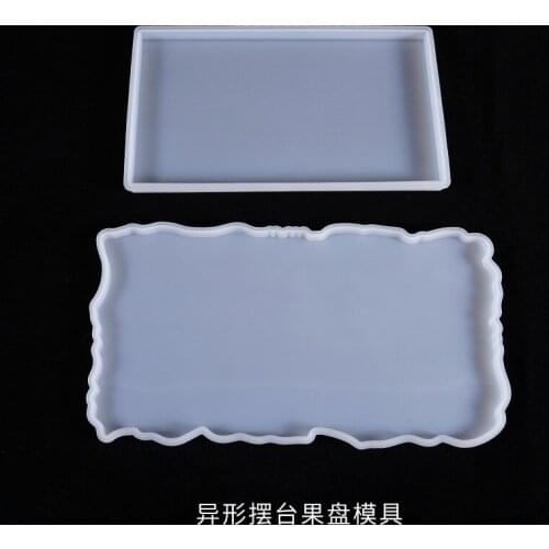 Diy Crystal Dropping Mould Irregular Mould Rectangular Fruit Plate Pendulum Ornaments Silicone Mould Molds