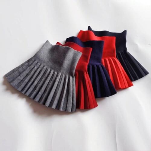 Girl Skirt Baby Winter Casual Mini Pleated A-Line Skirts Kids Christmas Clothes Princess Tutu Skirt Children Clothes 2-10 years