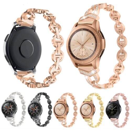 Women Metal Wrist Band Bling Strap For Samsung Galaxy Watch Active 2 40/44mm