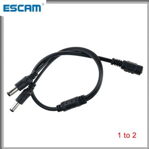 1pcs DC Power Jack DC Power Cable 1 Female to 2,3,4,5,6,8 Male Plug Splitter Adapter for Security CCTV Camera LED Strip ESCAM