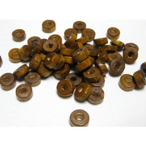 300 Coffee Colour 8X3mm Column Wood Beads~Wooden
