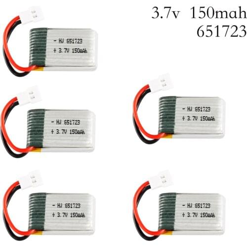 5pcs/lot 3.7v 150mah 30C For H2 H8 H48 U207 Battery RC Quadcopter Spare parts 3.7vLIPO Battery for H8 Battery for toy Helicopter