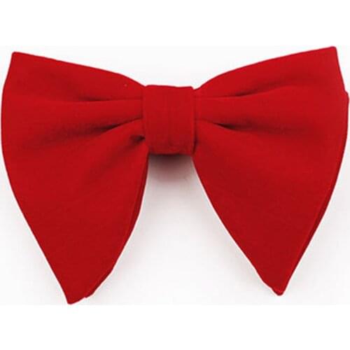 RBOCOTT Velvet Big Bow Ties For Men Women Fashion Novelty Solid Bowtie For Wedding Party Business Accessories Gift