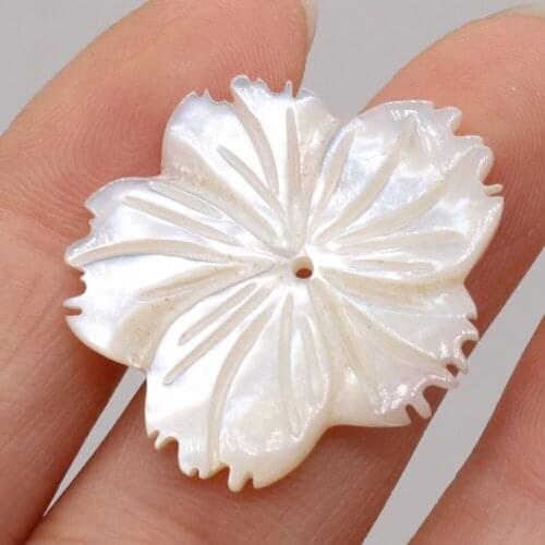 AAA 100% Natural Freshwater Vintage White Shell Petal-shaped Pendant Beads for Jewelry Making Bracelet DIY Necklace Accessories