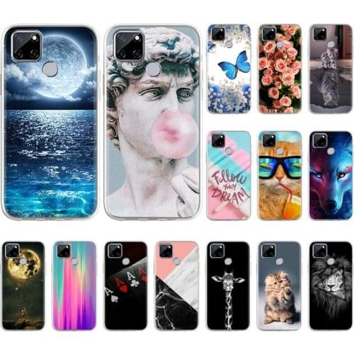 Cool Black Soft Case For OPPO Realme C21 8 Pro Cases Multi-style Animal Flower Painted Phone Cover For OPPO A73 A93 A94 F19 Pro