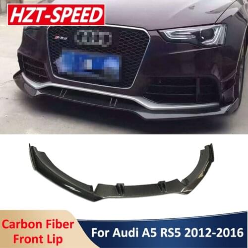 A5 Modify RS5 Real Carbon Fiber Front Bumper Lip Diffuser for Audi A5 RS5 2/4 Door 2012-2016 Modification Car Body Kit
