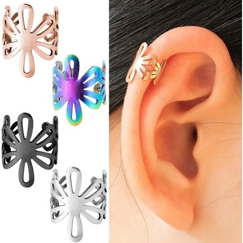 1-6pcs Ear Cuff Clip on Earring Earcuffs No Piercing Small Ear U Shaped Wrap Fake Cartilage Earrings Simple for Women Jewelry