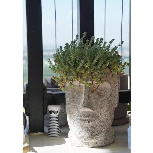 Personage cement flowerpot mold Warrior concrete large flowerpot mold home decoration furnishing piece DIY artpot silicone mold