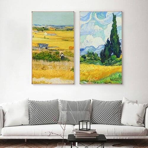 Famous Canvas Painting Vincent Van Gogh Landscape Poster Print Starry Night Wall Art Picture for Living Room Corridor Home Decor