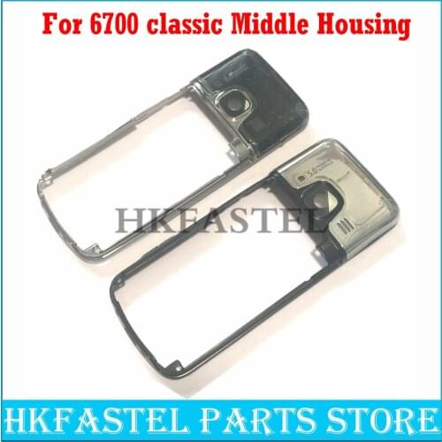 HKFASTEL Housing For Nokia 6700 classic 6700c Mobile Phone Middle Frame Cover Case With Camera Lens Replacement Repair Parts