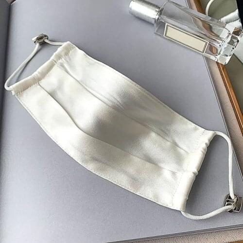 Fashion Summer Silk Face Masks Women Men Ultrathin Breathable 2-layers Sliver Black Anti-dust Protec Mouth Masks Ear Bandage